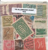 100 timbres d'Allemagne de 1872 à 1932