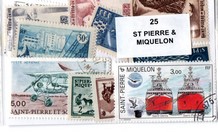 25 timbres de St Pierre et Miquelon